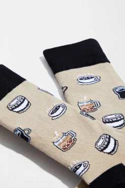 Mujer Besocks Calcetines|Calcetines>Calcetines altos de café de algodón orgánico