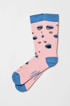 Mujer Besocks Calcetines|Calcetines>Calcetines altos de Barrio Sésamo de algodón orgánico color