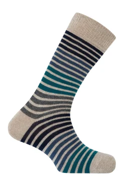 Hombre Punto Blanco Calcetines>Calcetines cortos Cachemira-lana de Rayas