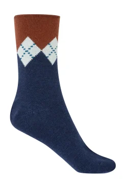 Mujer Punto Blanco Calcetines>Calcetines cortos de Cachemira-lana de rombos