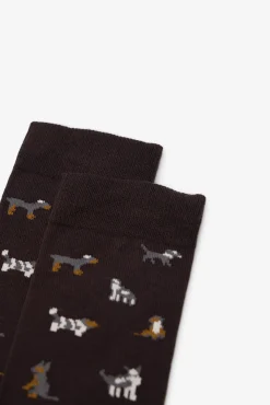 Hombre Cortefiel Calcetines>Calcetín dibujo perro