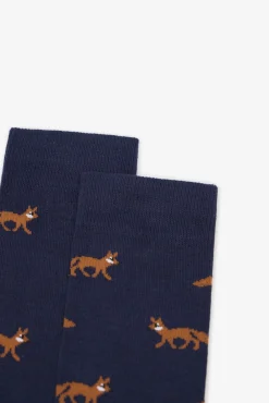 Hombre Cortefiel Calcetines>Calcetín dibujo zorro