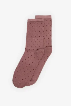 Mujer Cortefiel Calcetines>Calcetín largo mini topos