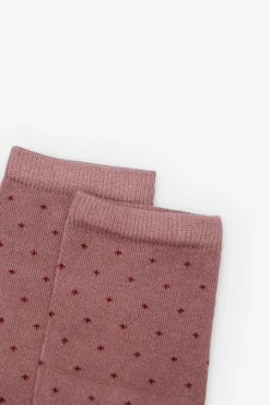 Mujer Cortefiel Calcetines>Calcetín largo mini topos