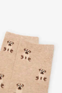 Mujer Cortefiel Calcetines>Calcetín largo perro