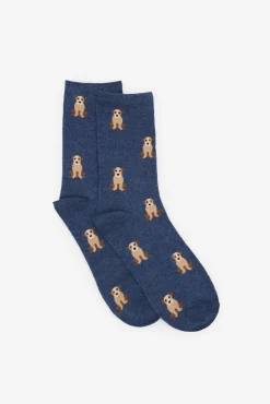 Mujer Cortefiel Calcetines>Calcetín largo perro