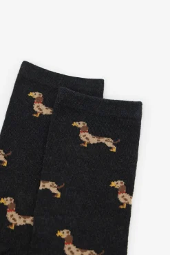 Mujer Cortefiel Calcetines>Calcetín largo teckel