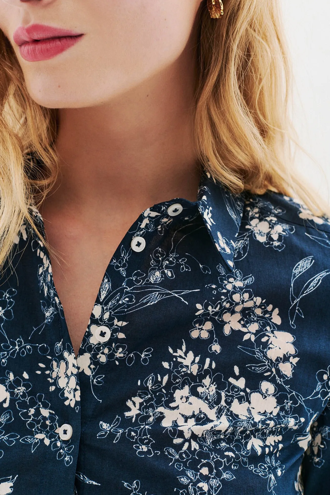 Mujer Caroll Blusas>Camisa 100% algodón