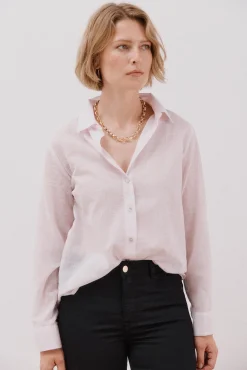 Mujer Cortefiel Blusas>Camisa algodón rayas