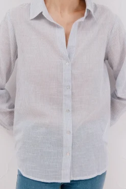 Mujer Cortefiel Blusas>Camisa algodón rayas