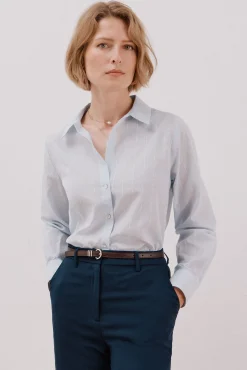 Mujer Cortefiel Blusas>Camisa algodón rayas