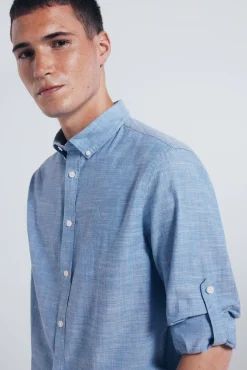 Hombre Springfield Camisas>Camisa algodón slub