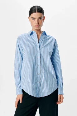 Mujer Object Blusas>Camisa amplia rayas