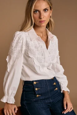 Mujer Polín Et Moi Blusas>Camisa bordado Blanca