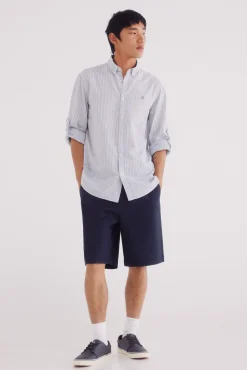 Hombre Springfield Camisas>Camisa cotton slub rayas