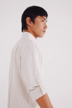 Hombre Springfield Camisas>Camisa cotton slub rayas