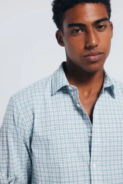 Hombre Springfield Camisas>Camisa cuadros algodón slub