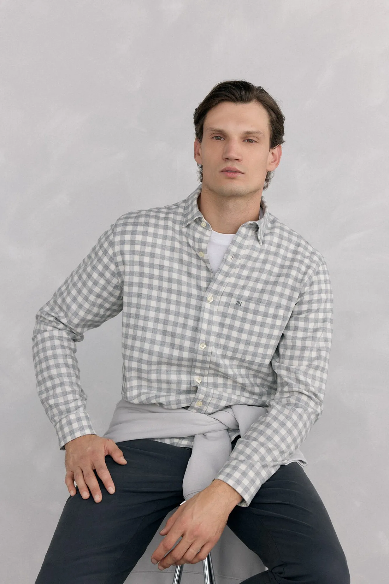 Hombre Pedro del Hierro Camisas>Camisa cuadros franela tejido italiano
