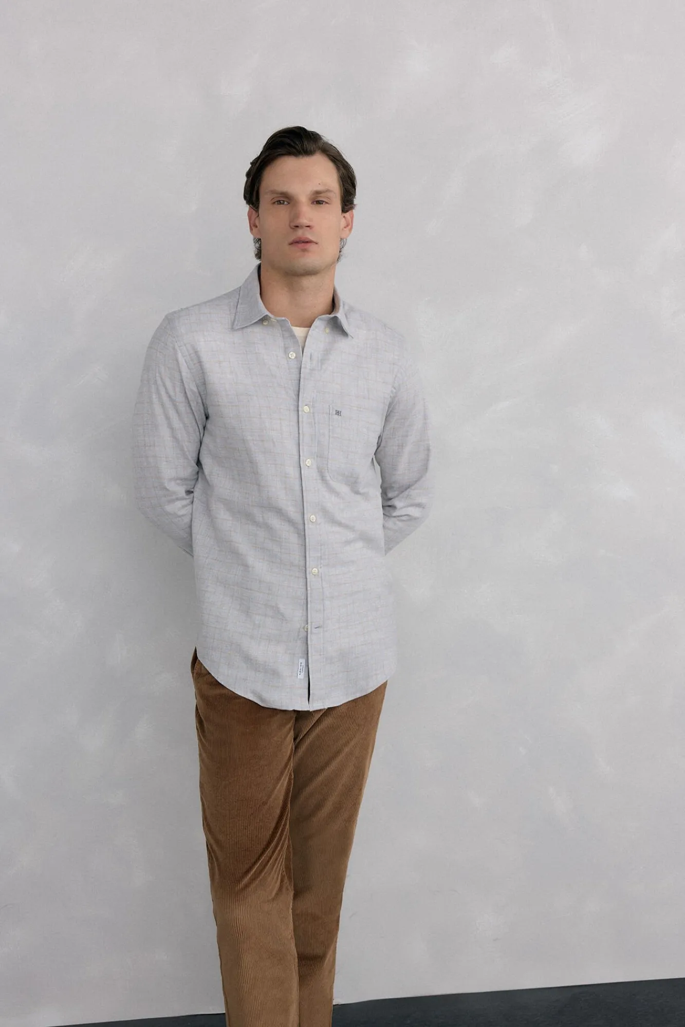 Hombre Pedro del Hierro Camisas>Camisa cuadros franela tejido italiano