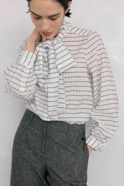 Mujer Pedro del Hierro Blusas>Camisa cuadros lazada