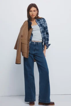 Mujer Springfield Blusas>Camisa cuadros lurex bolsillo