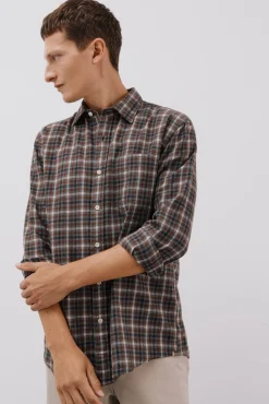 Hombre Cortefiel Camisas>Camisa cuadros Tencel