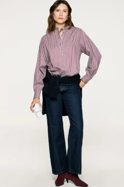 Mujer Selected Blusas>Camisa cuello mao 100% algodón orgánico.