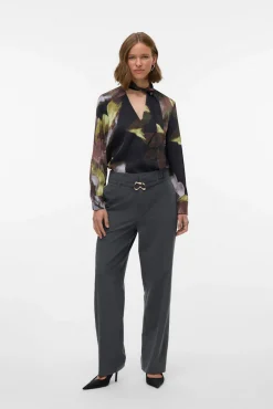 Mujer Vero Moda Blusas>Camisa de manga larga cuello con lazada