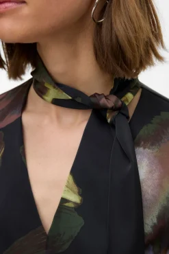 Mujer Vero Moda Blusas>Camisa de manga larga cuello con lazada