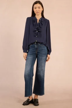 Mujer Molly Bracken Blusas>Camisa de manga larga detalle volantes