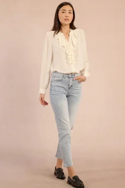 Mujer Molly Bracken Blusas>Camisa de manga larga detalle volantes