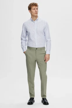 Hombre Selected Camisas>Camisa de manga larga Slim Fit confeccionada con algodón reciclado