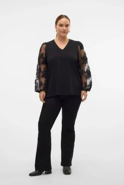Mujer Vero Moda Curve Blusas>Camisa de manga larga talla grande