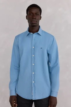 Hombre Pedro del Hierro Camisas>Camisa denim tejido italiano