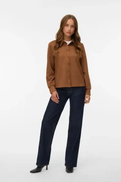 Mujer Vero Moda Blusas>Camisa efecto ante