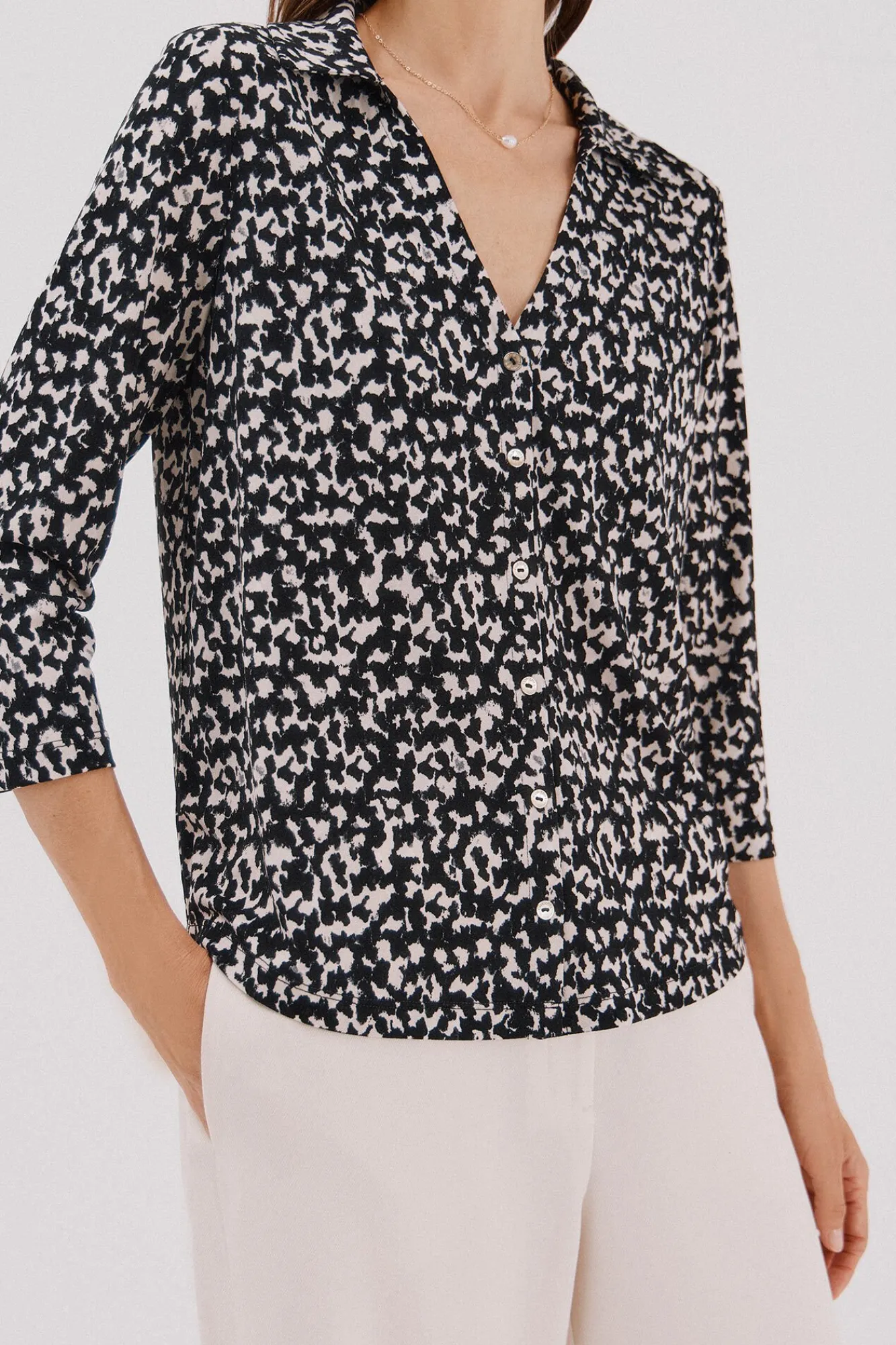 Mujer Cortefiel Blusas>Camisa elástica botones