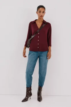 Mujer Cortefiel Blusas>Camisa elástica botones