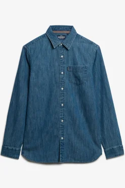 Hombre Superdry Camisetas>Camisa Essentials l/s denim