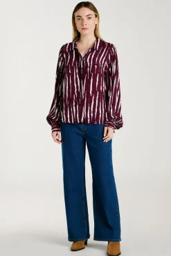 Mujer Vila Blusas>Camisa estampada de viscosa