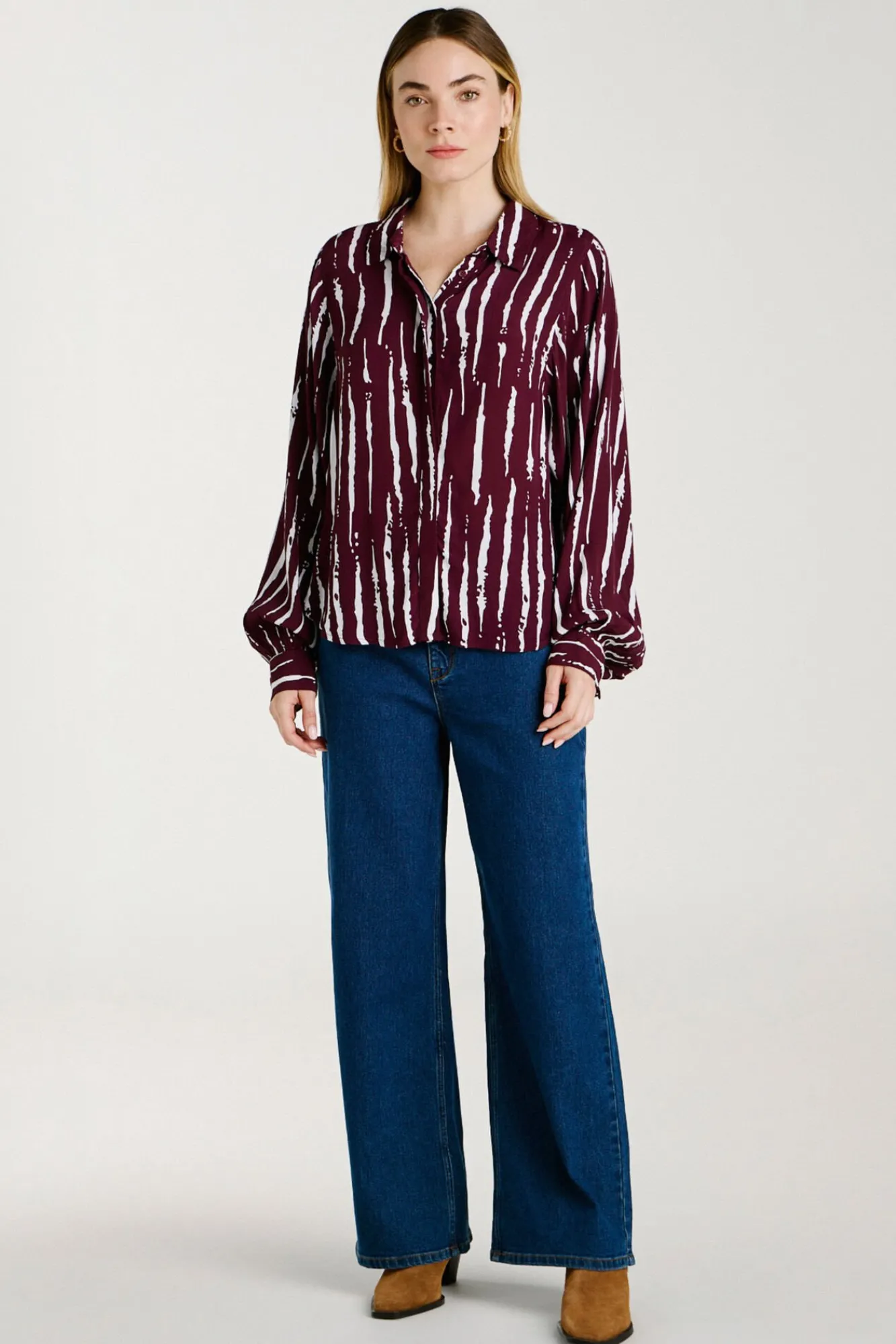 Mujer Vila Blusas>Camisa estampada de viscosa