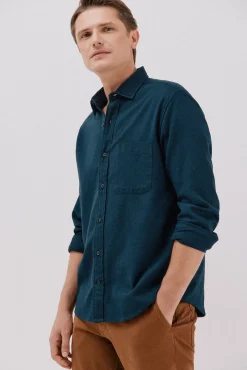 Hombre Cortefiel Camisas>Camisa franela espiga