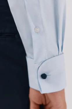 Hombre Cortefiel Camisas De Vestir|Camisas>Camisa gemelos lisa fácil plancha