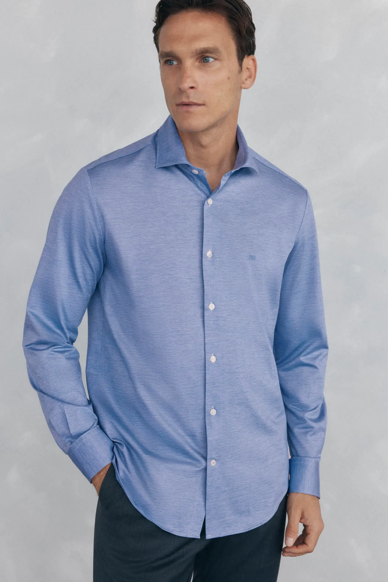Hombre Pedro del Hierro Camisas De Vestir|Camisas>Camisa lisa de punto
