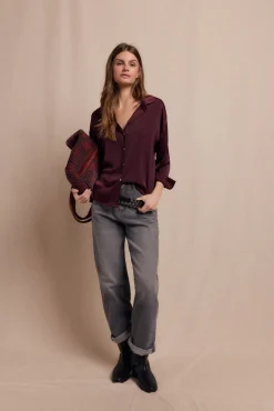 Mujer Slowlove Blusas>Camisa lisa satinada