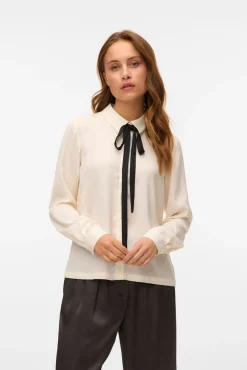 Mujer Vero Moda Blusas>Camisa manga larga detalle lazada