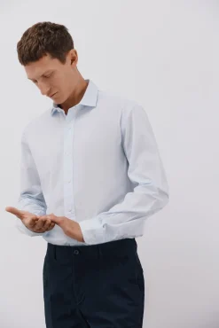 Hombre Cortefiel Camisas>Camisa microcuadro algodón