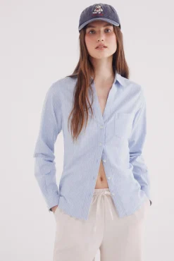 Mujer Springfield Blusas>Camisa Oxford cuello abierto