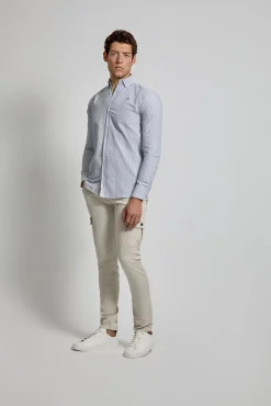 Hombre Street Monkey Camisas>Camisa Oxford rayas con logo