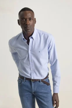 Hombre PuroEGO Camisas>Camisa oxford slim fit algodón