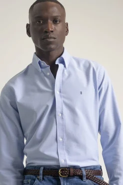 Hombre PuroEGO Camisas>Camisa oxford slim fit algodón